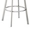 Armen Living Noran Swivel Counter Stool in Brushed Stainless Steel with White Faux Leather 840254335745 - alternate 5